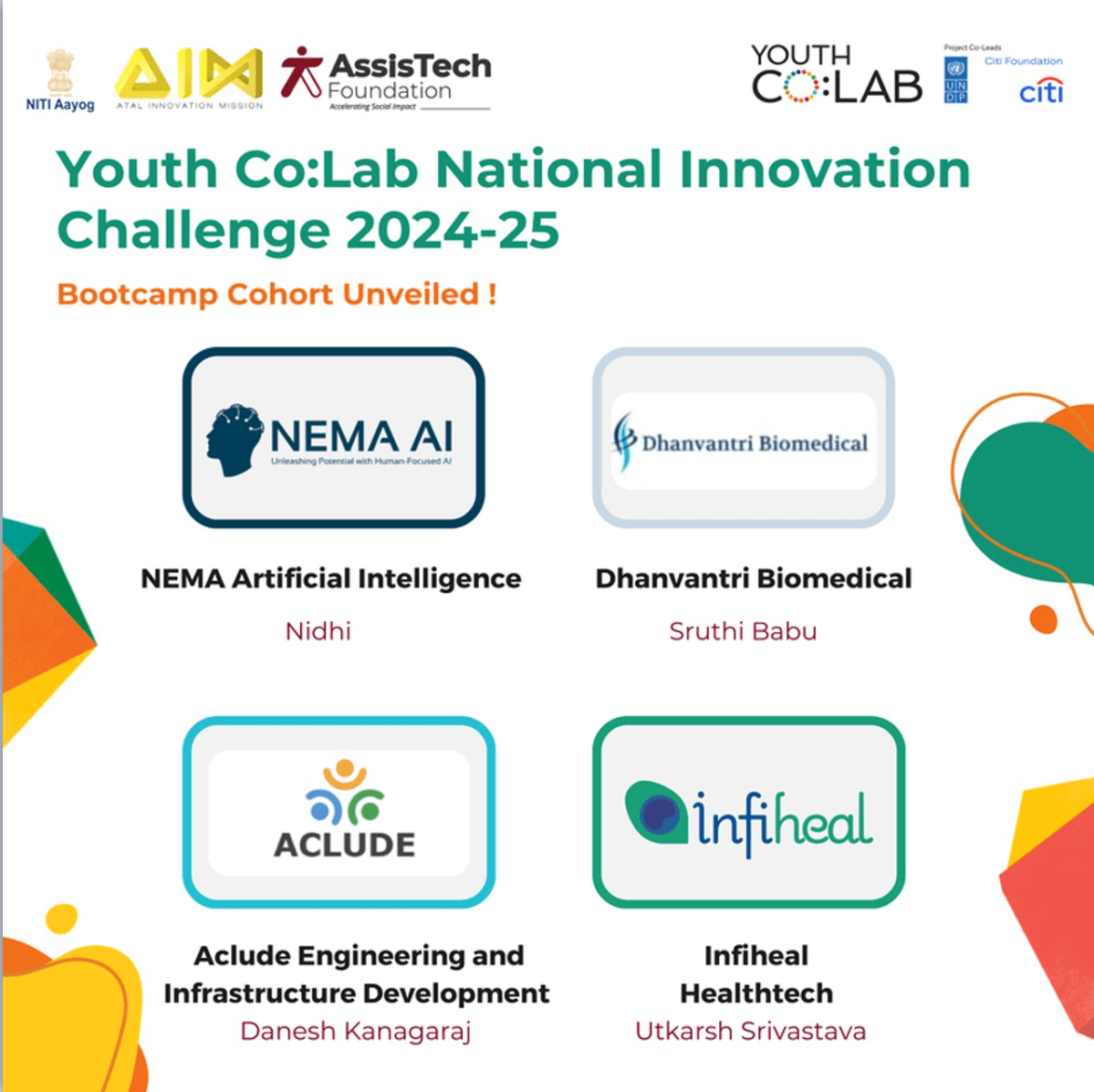  Infiheal Recognised Among Top 20 Young Innovators by UNDP India