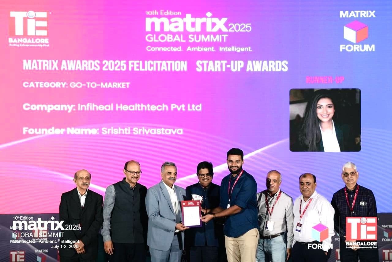 Healo Wins Matrix Best Startup Award Runner-Up at TiE