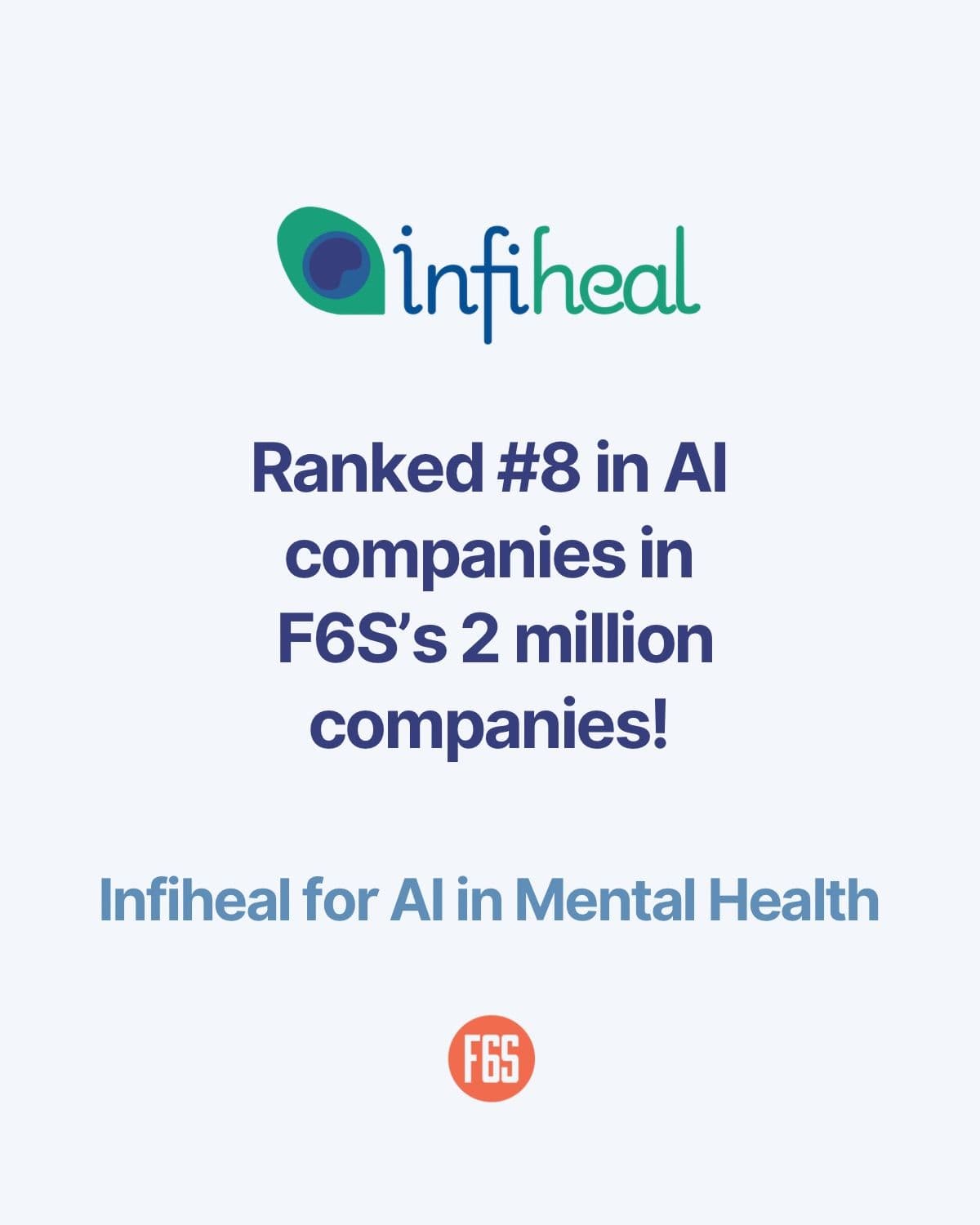  Infiheal Ranked Among Top 10 AI Startups Globally on F6S
