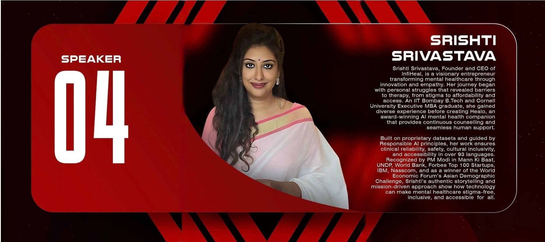 Founder and CEO of Infiheal  at TEDxTCET, Mumbai